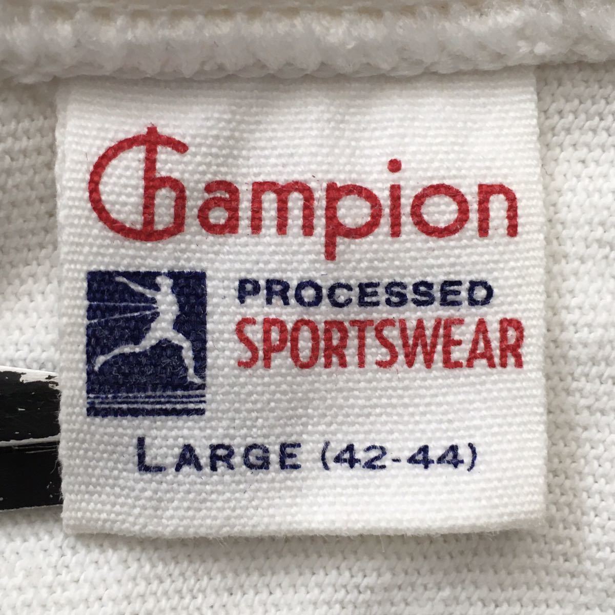 送料込 Champion 復刻 ランナーズタグ フットボールT Lサイズ USED チャンピオン 七分袖 ロンT 長袖 ランタグ ランナータグ アメカジ 古着_画像6