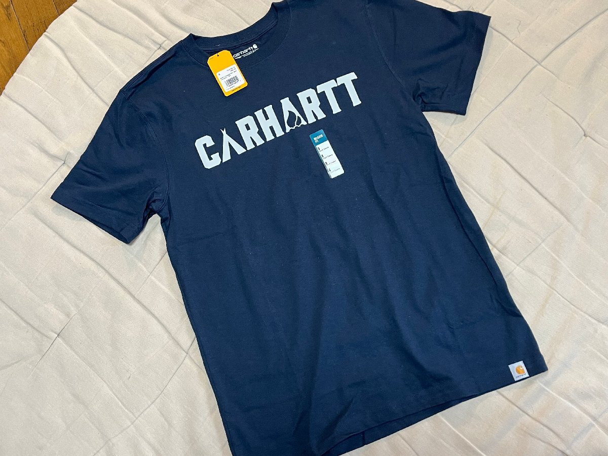 新品 carhart カーハート キャンプグラフィック 半袖 Tシャツ S紺 大き目サイズ リラックスフィット キャンプ セレクトショップ 日本未発売_画像1