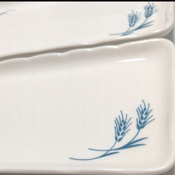 サントリー　金麦　京都 たち吉謹製 あいあい皿　藍麦長皿　2枚セット 長皿  角皿 長角皿 和食器 刺身皿 焼き物皿
