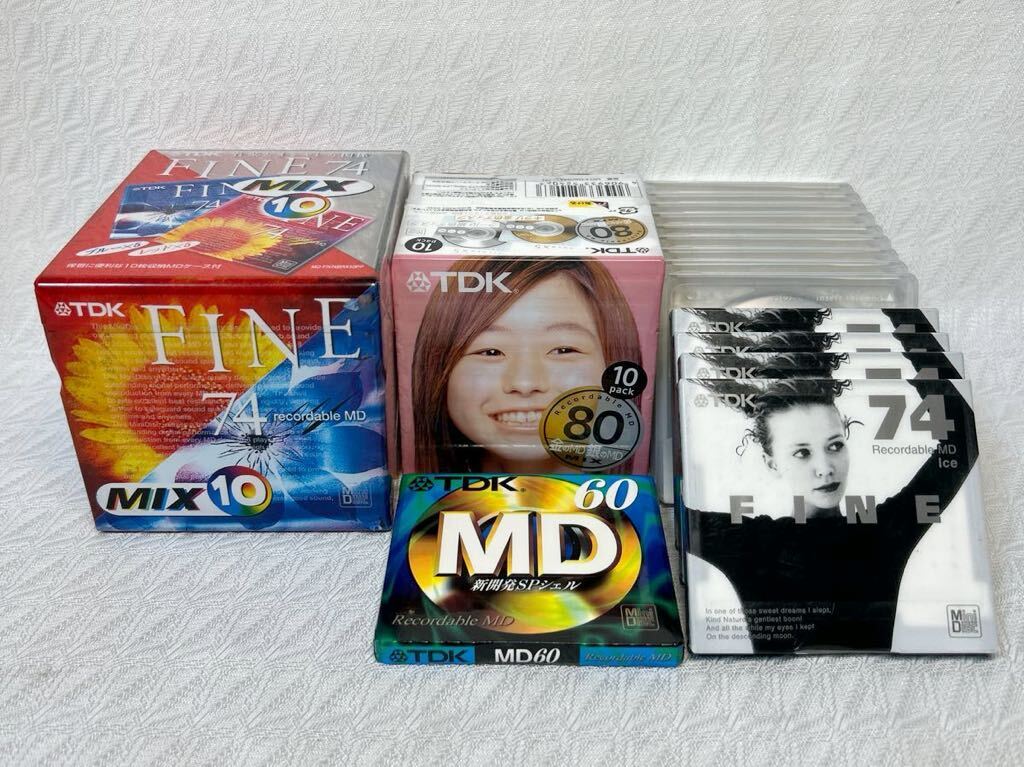 TDK 未開封 ミニディスク Recordable MD 10pack MD-FN74BRX10PP など 34枚 まとめ売り 現状品_画像1