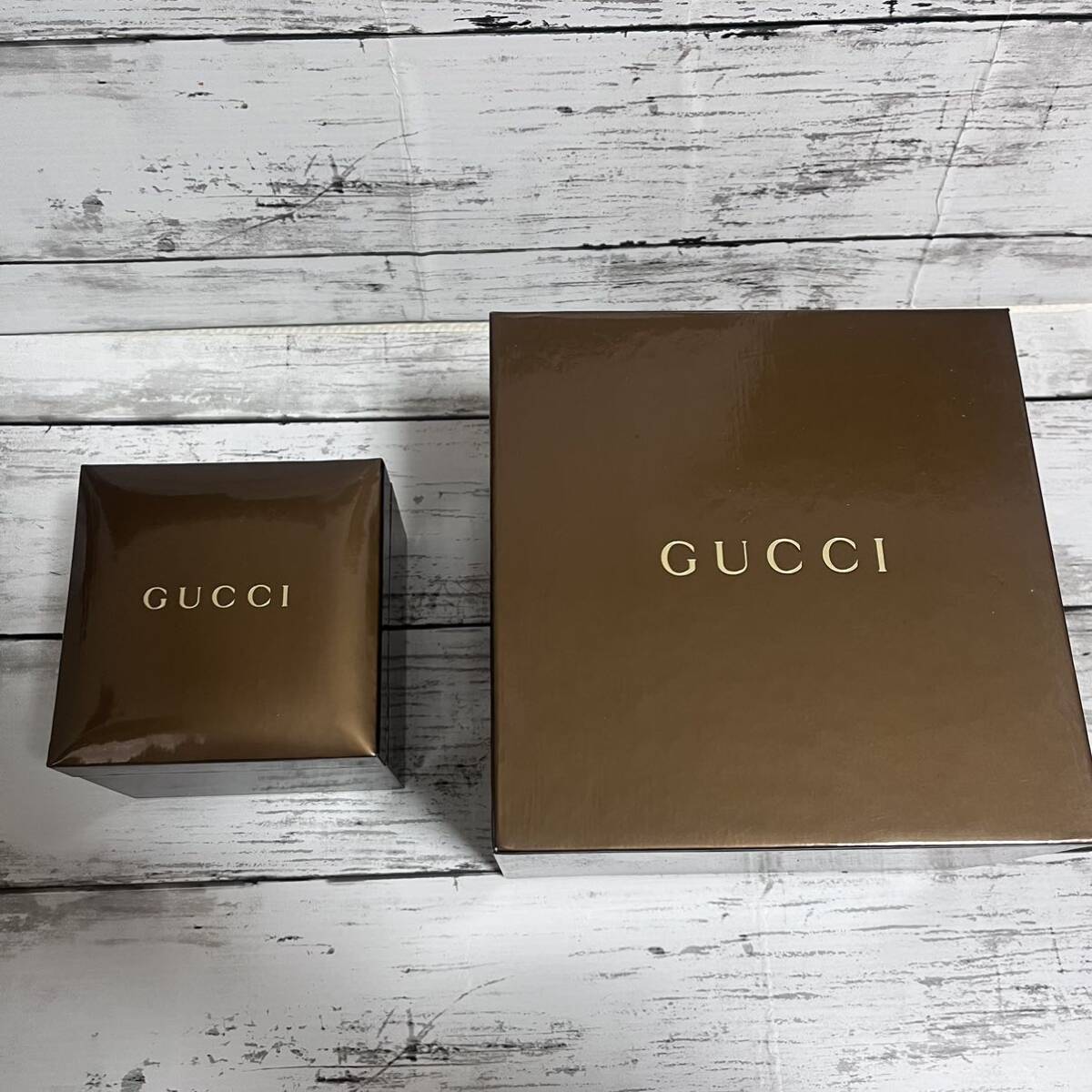 グッチ 腕時計 空箱 GUCCI ボックス ブランド BOX 化粧箱 収納　インテリア_画像1