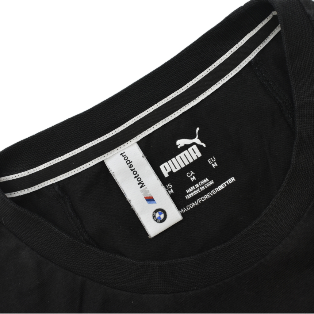 良品 PUMA プーマ × BMW motorsport 2020 コラボ Tシャツ 黒 size.M _画像3