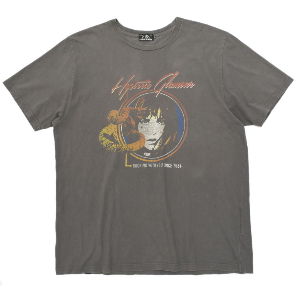 HYSTERIC GLAMOUR ヒステリックグラマー SNAKE WOMAN HEAD Tシャツ size.XL 02182CT21 ヴィンテージ加工 希少サイズ_画像3