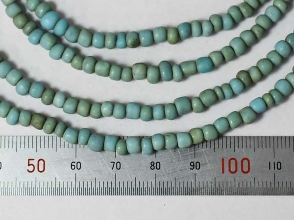 *. hoe . tonbodama * profit break up! Java old color .... light blue middle small bead beads one ream long C total length approximately 120Cm equipped dragonfly sphere glass beads [Z17020C]
