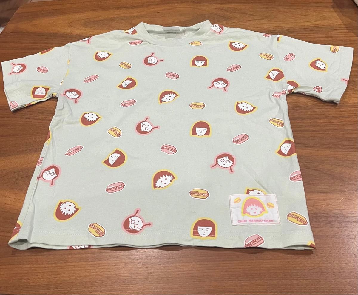 110cm ちびまる子ちゃん　総柄Tシャツ