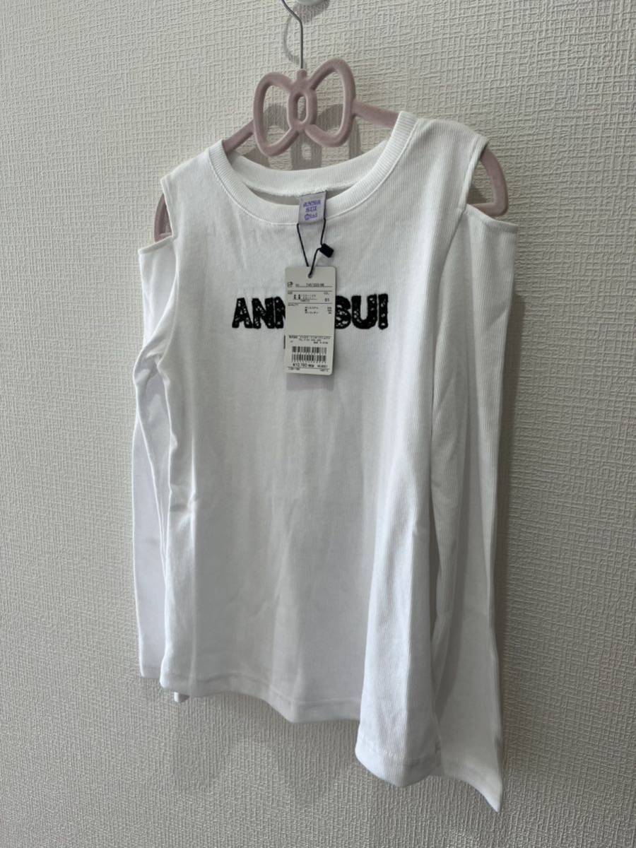 ANNA SUI mini 肩開きテレコ長袖トップス長袖Tシャツ_画像7