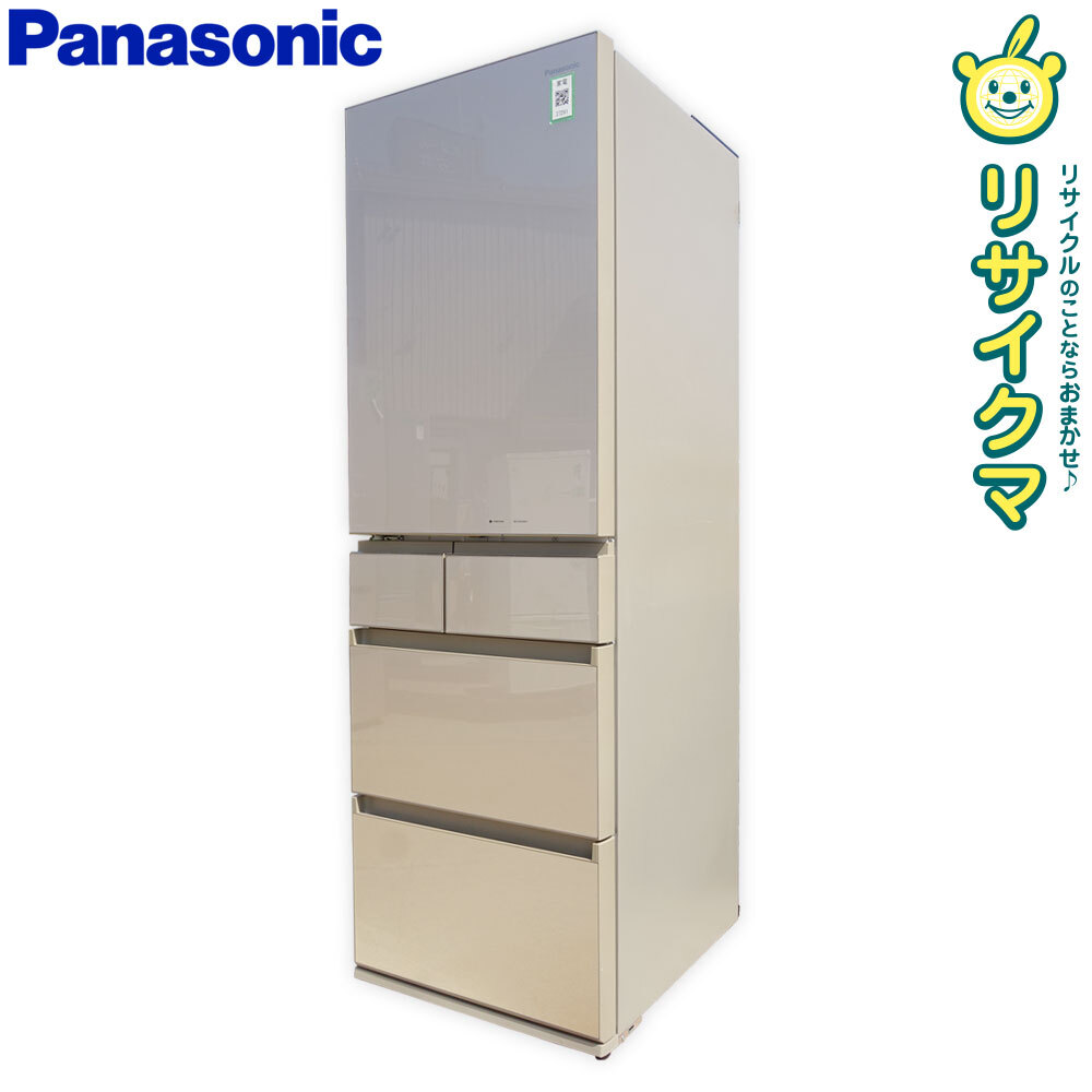 [ used ]KV Panasonic refrigerator 450L 2019 year 5 door glass door automatic icemaker the smallest .. partial crisp vegetable .NR-E454PXL (27291)
