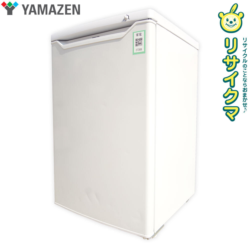 [ used ]KV mountain .yamazen freezer freezing stocker free The 2023 year 86L 1 door front opening drawer type heat-resisting tabletop white YF-U91 (27308)