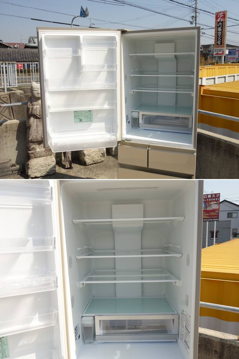 [ used ]KV Panasonic refrigerator 450L 2019 year 5 door glass door automatic icemaker the smallest .. partial crisp vegetable .NR-E454PXL (27291)
