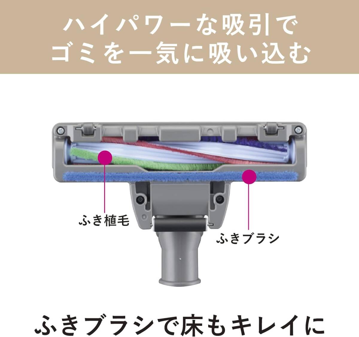 三菱 TC-FJ2C-C　Be-K アイボリー　紙パック掃除機 小型 軽量 タービンブラシ 日本製　1年保証付　程度上#4　送料無料_画像3