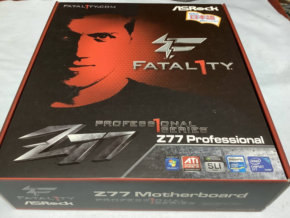 scasr ASRock FATAL1TY Z77Professional+CPU INTELL XENON PROCESSOR E3+CPUクーラー SCYTHE ASHURA SCASR-1000セット中古品_画像1