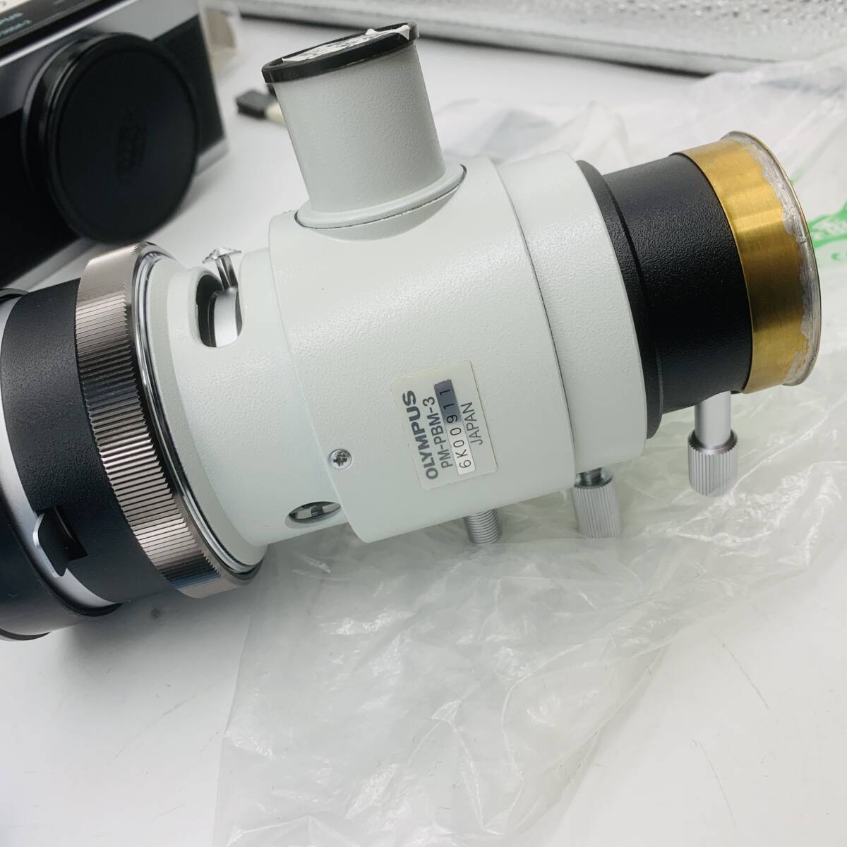 【美品】オリンパス OLYMPUS PM-10M C-35DA-2 ２個 顕微鏡用カメラ セット 木箱入り 付属多数 20240322B16の画像4