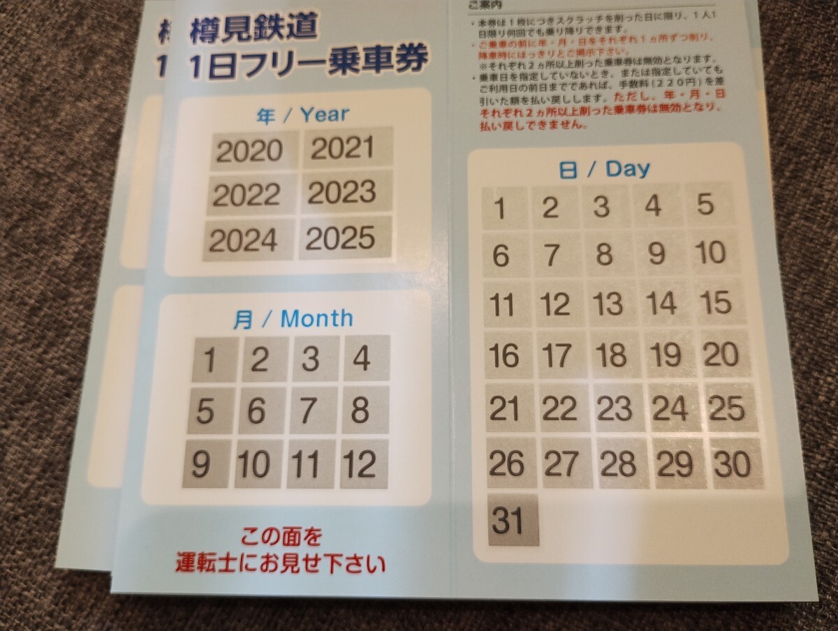 樽見鉄道　1日フリー乗車券　１日乗車券　複数相談可能_画像1