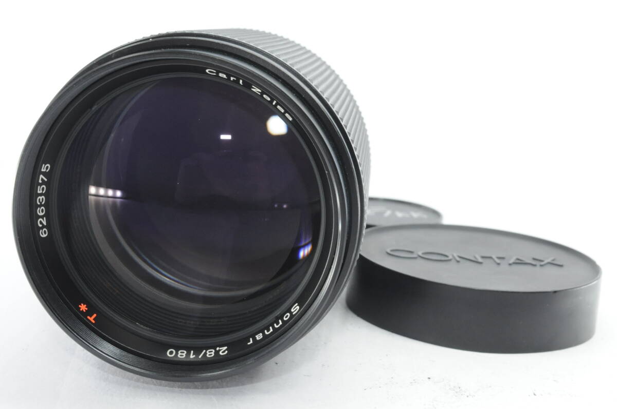 ★特上品★ コンタックス CONTAX Carl Zeiss Sonnar 180ｍｍ Ｆ2.8 AEG ★前後キャップ付き ＃A129の画像1