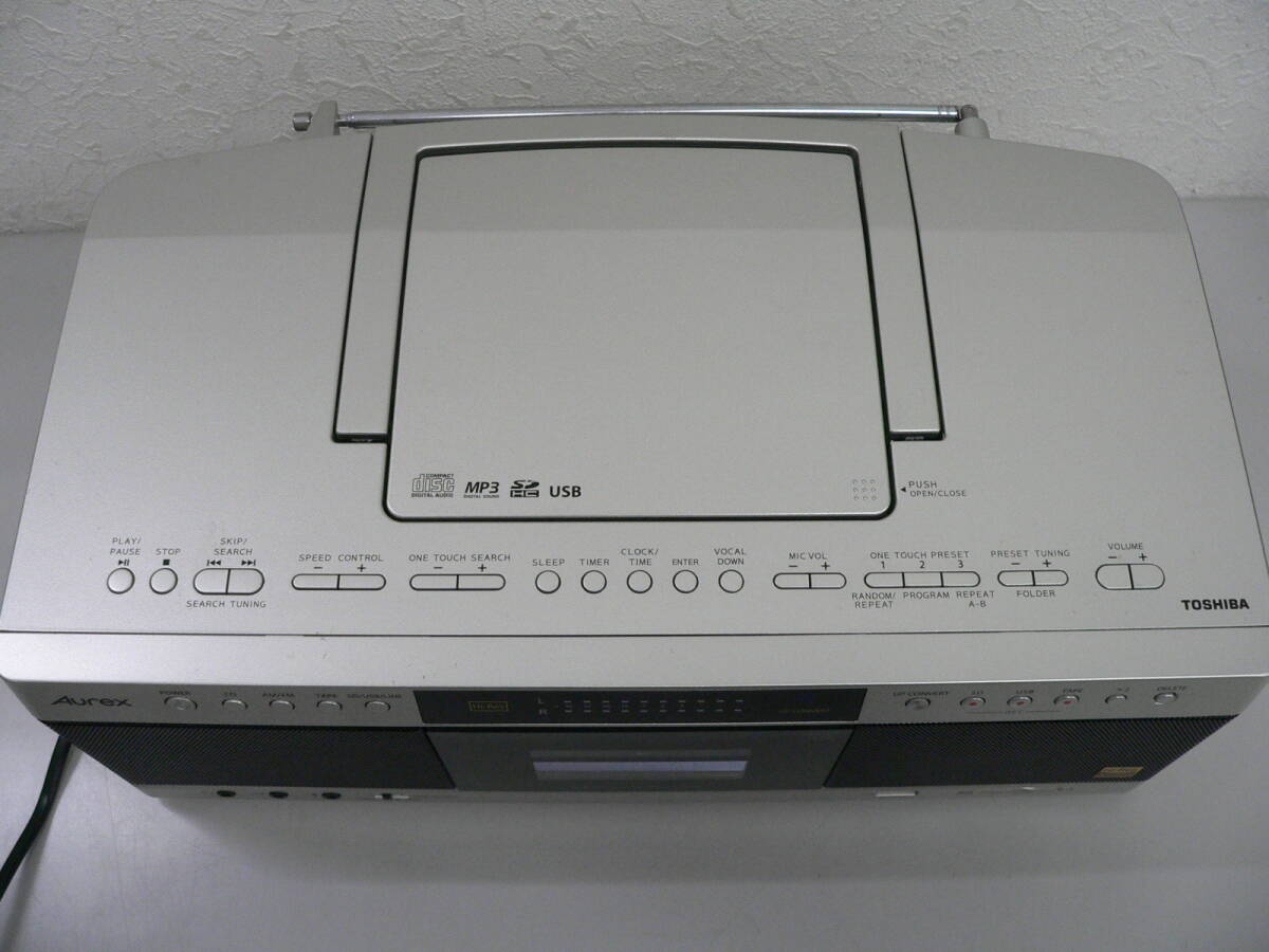 #3747 東芝 Aurex SD/USB/CDラジカセ TY-AK1 リモコン付 動作確認済の画像4