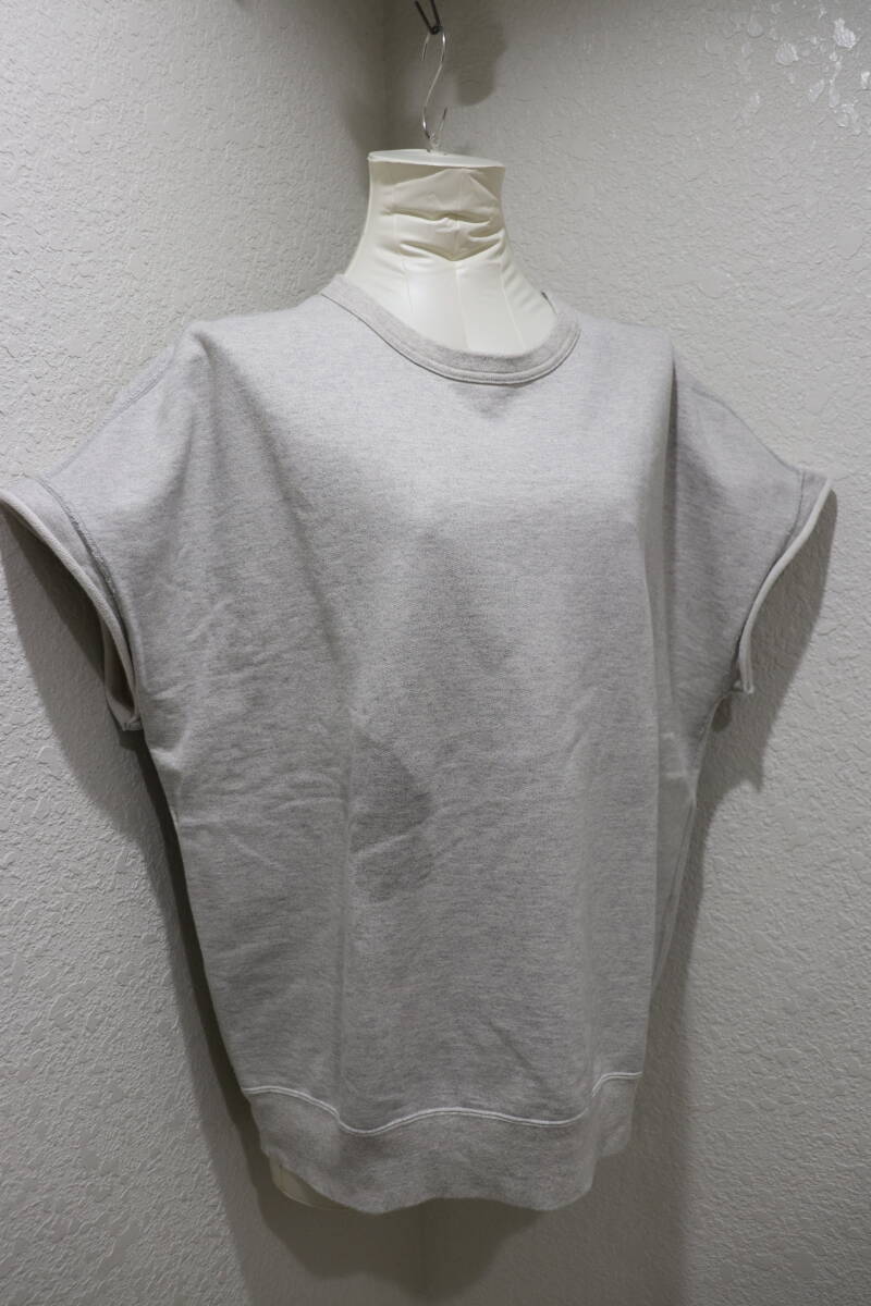 即決 21SS AURALEE オーラリー SUPER SOFT SWEAT BIG SLEEVELESS A21SP05GU ショートスリーブ ノースリーブスウェット 0サイズ グレー_画像1