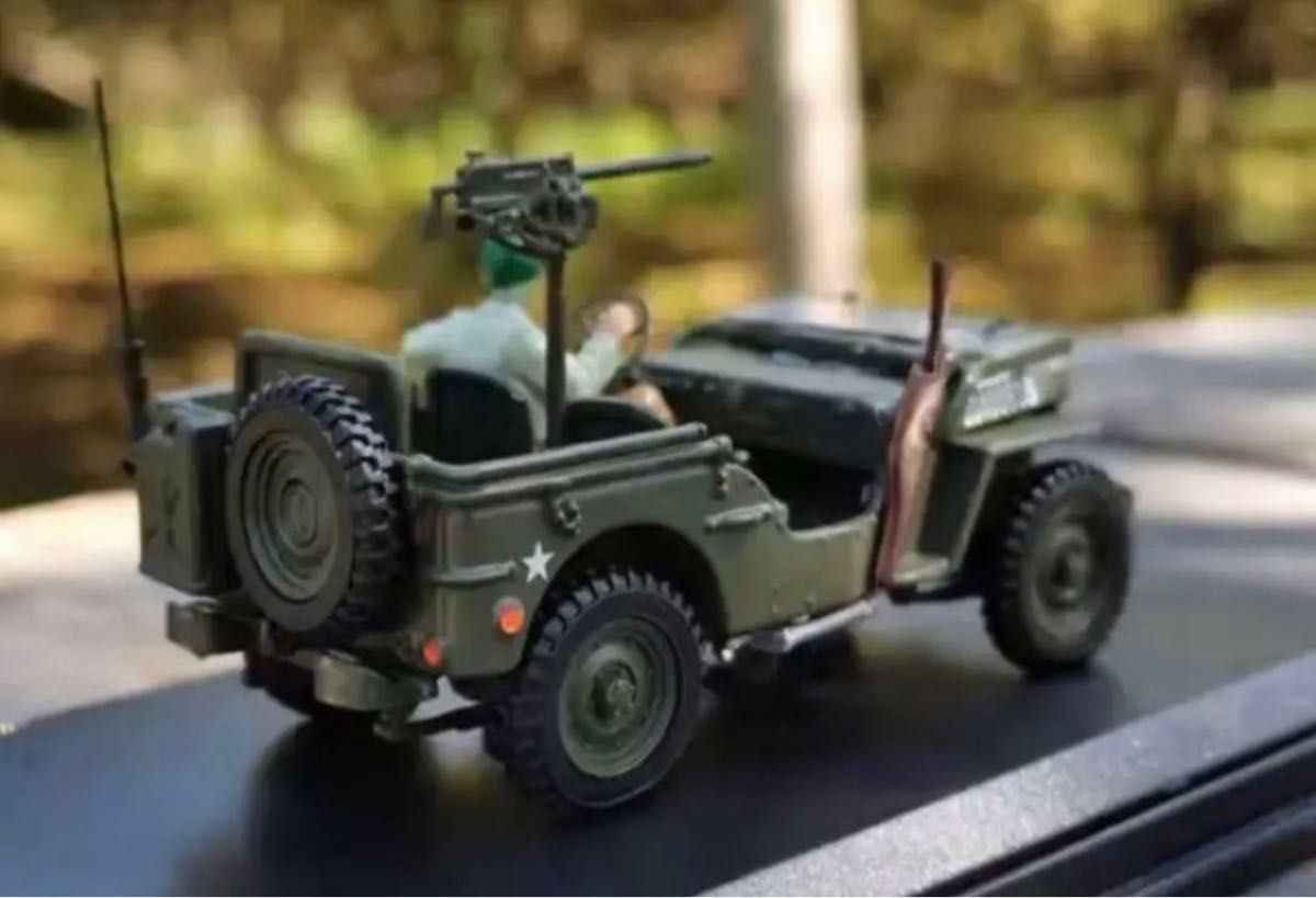 第二次世界大戦 アメリカ軍1/4t ミリタリー Jeep 完成品模型　1/43スケースル　米軍ジープ　WILLYS MB