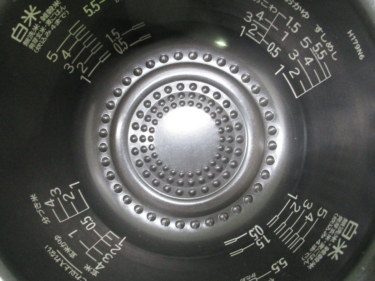 ◎HITACHI 日立 圧力&スチーム IHジャー炊飯器 ふっくら御膳 5.5合炊き RZ-W100EM 2021年製 漆黒 ジャンク w375_画像3