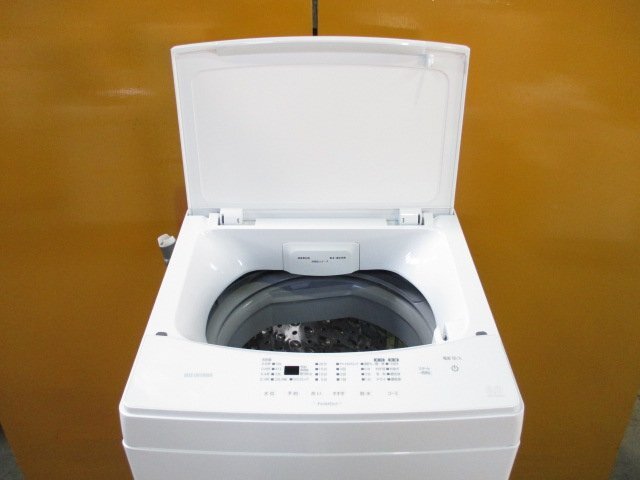 ◎IRIS OHYAMA アイリスオーヤマ 全自動洗濯機 6.0kg ガラストップ 風乾燥 部屋干しモード搭載 IAW-T605WL 2021年製 直接引取OK w3225の画像3