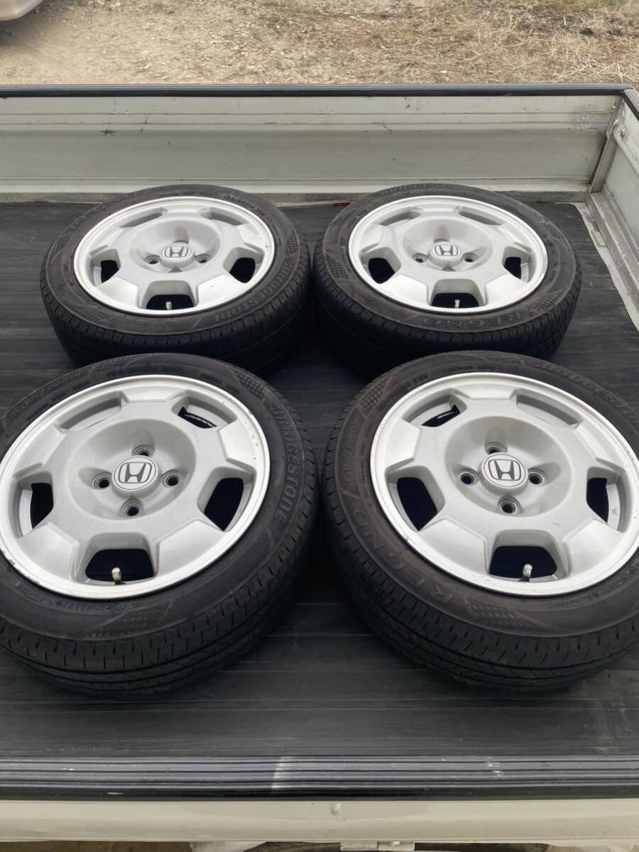 ホンダ純正アルミ　レグノ付きセット　165/55R14_画像1