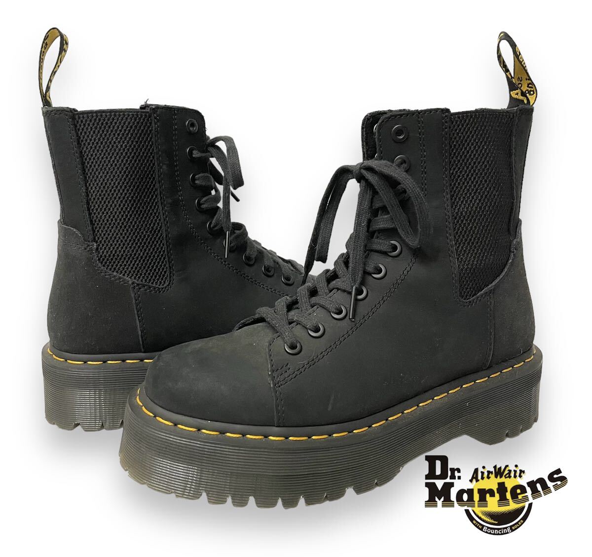 Dr. Marten 27349001 JADON LTT 10 Hole Leather Boots Black ドクターマーチン 10 ホール レザー サイドゴア ブーツ ブラック 正規品_画像1