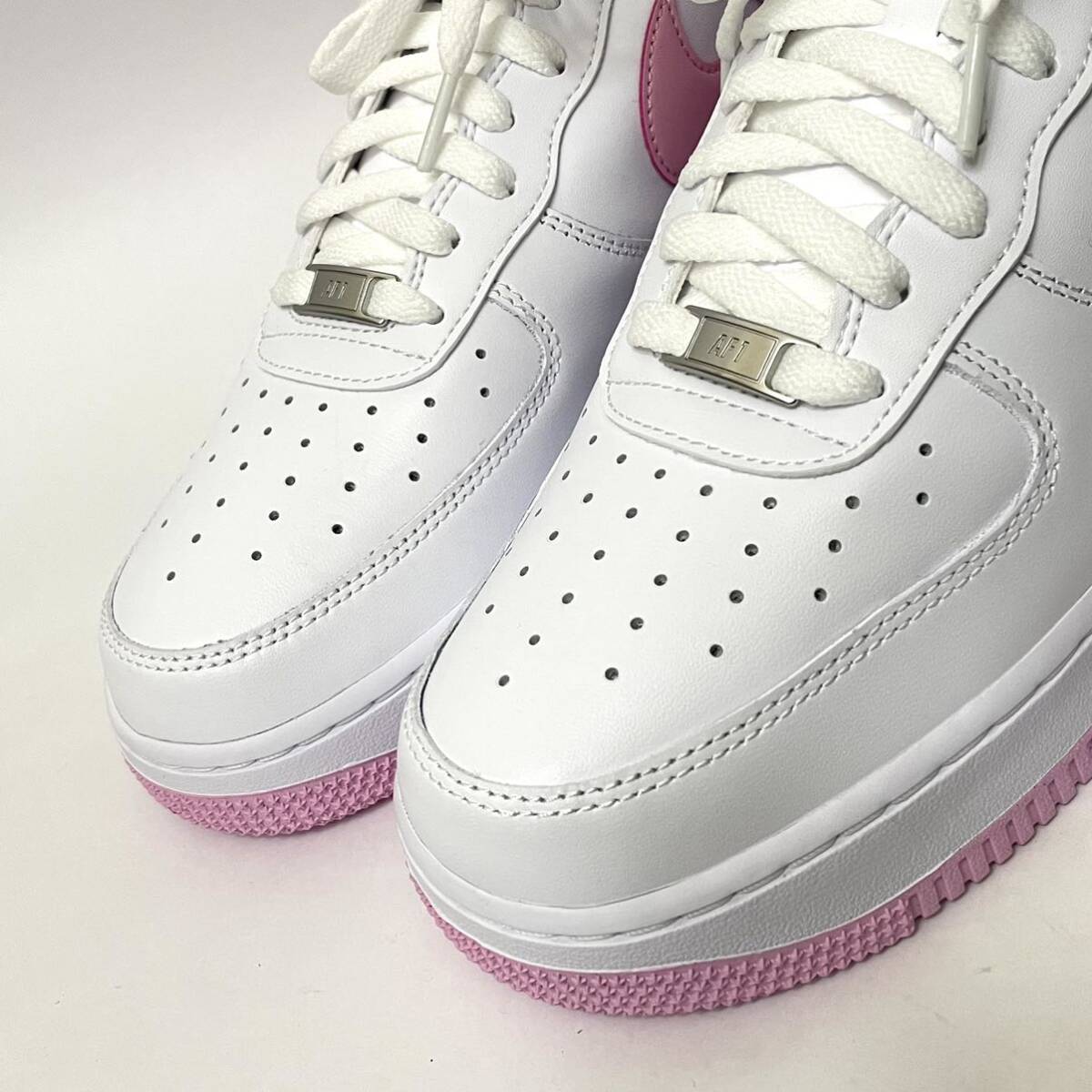 NIKE AIR FORCE 1 \'07 WHITE PINK RISE Nike Air Force 1 pink laiz men's sneakers shoes FJ4146 101 regular goods 