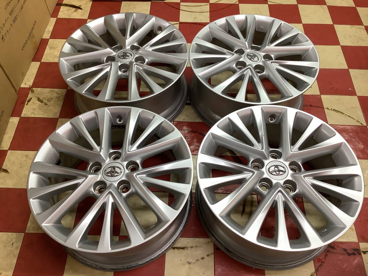 J68◆トヨタカムリハイブリッド50系後期純正アルミ4本set17×7J+45　PCD114.3/5H◆車検・スタッドレス用にも_画像1