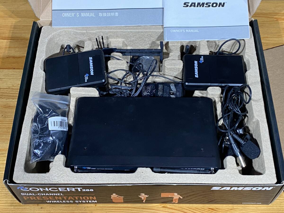 SAMSON ワイヤレスマイク　ラべリアマイク　使用は可能だが【ジャンク】　CONCERT288 DUAL-CHANNEL PRESENTATION WIRELESS SYSTEM_画像10