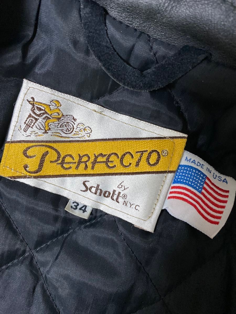 Schott ダブルライダースジャケット Made in USA. サイズ34