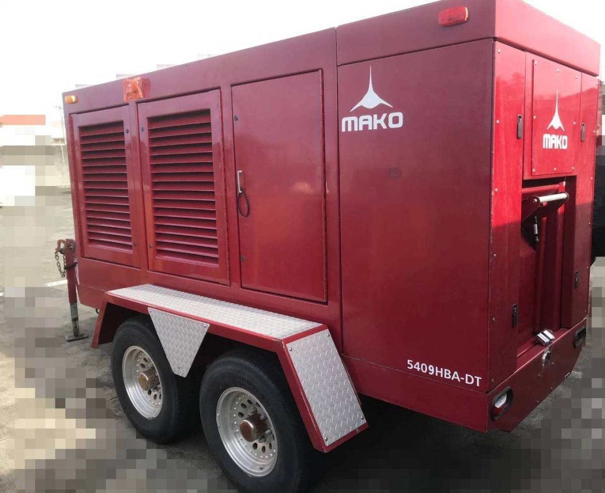 ディーゼル コンプレッサー トレーラ MAKO 5409HBA-DT 米軍 保管品　diesel compressor Air Trailer MAKO 5409HBA-DT army_画像2