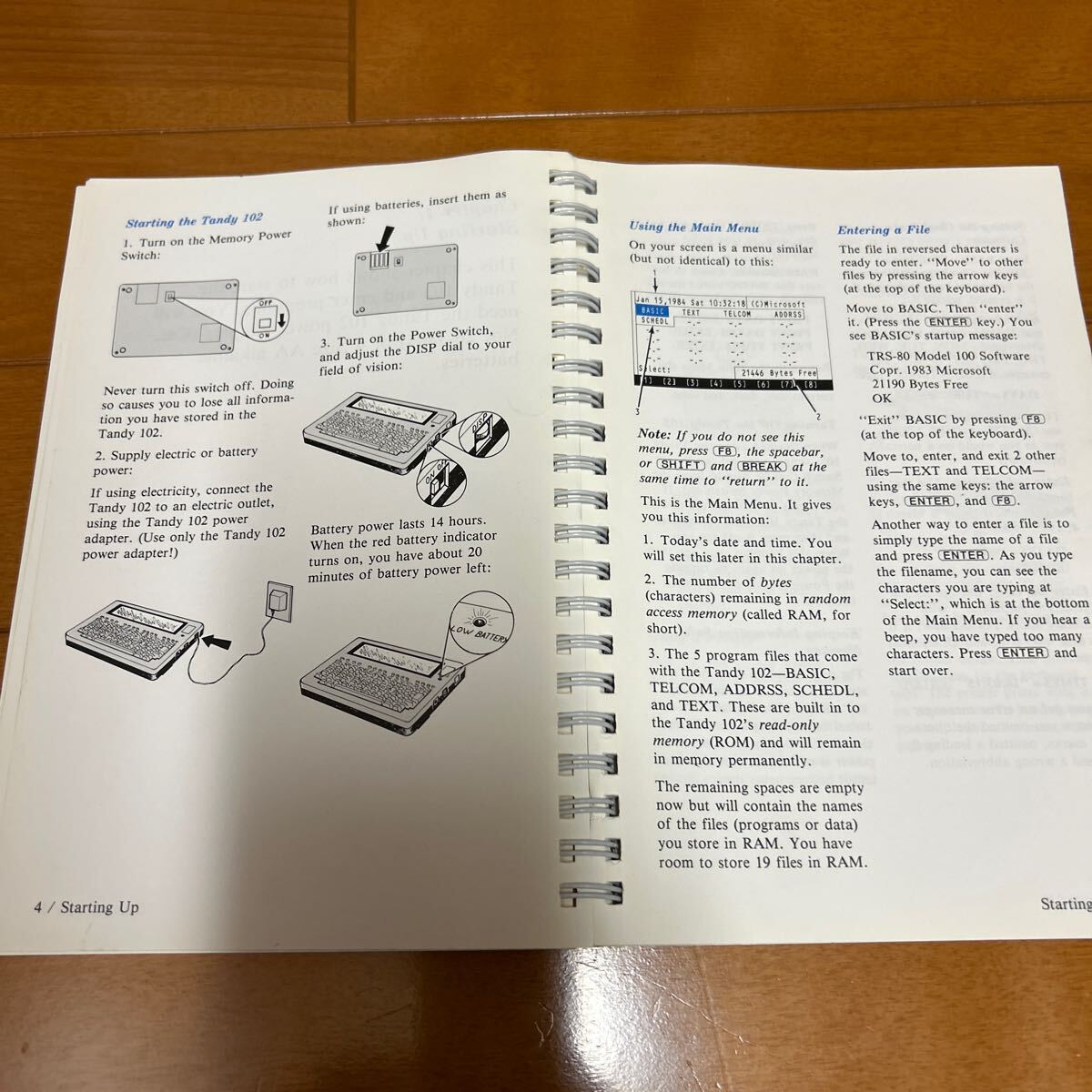 TANDY 102 relation manual 2 pcs. 