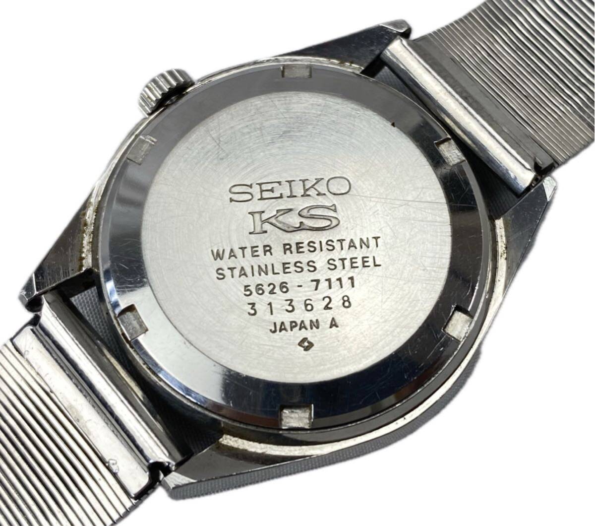 AZ-713 SEIKO KS セイコー キングセイコー 5626-7111 日本製 HI-BEAT 自動巻 AUTOMATIC ジャンク品 美品（ベルト社外）ヴィンテージ 腕時計_画像3