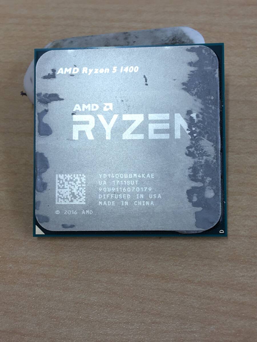 B2704)AMD Ryzen 5 1400 YD1400BBM4KAE ソケットAM4 3.20GHz 中古動作品の画像1