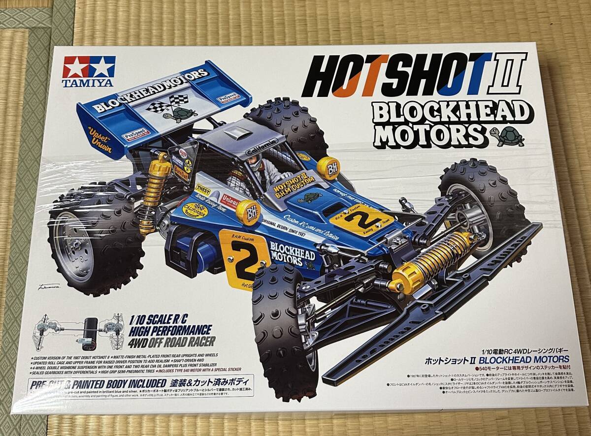 新品送料込み タミヤ 1/10 RC ホットショットII BLOCKHEAD MOTORS ブロックヘッドモータース