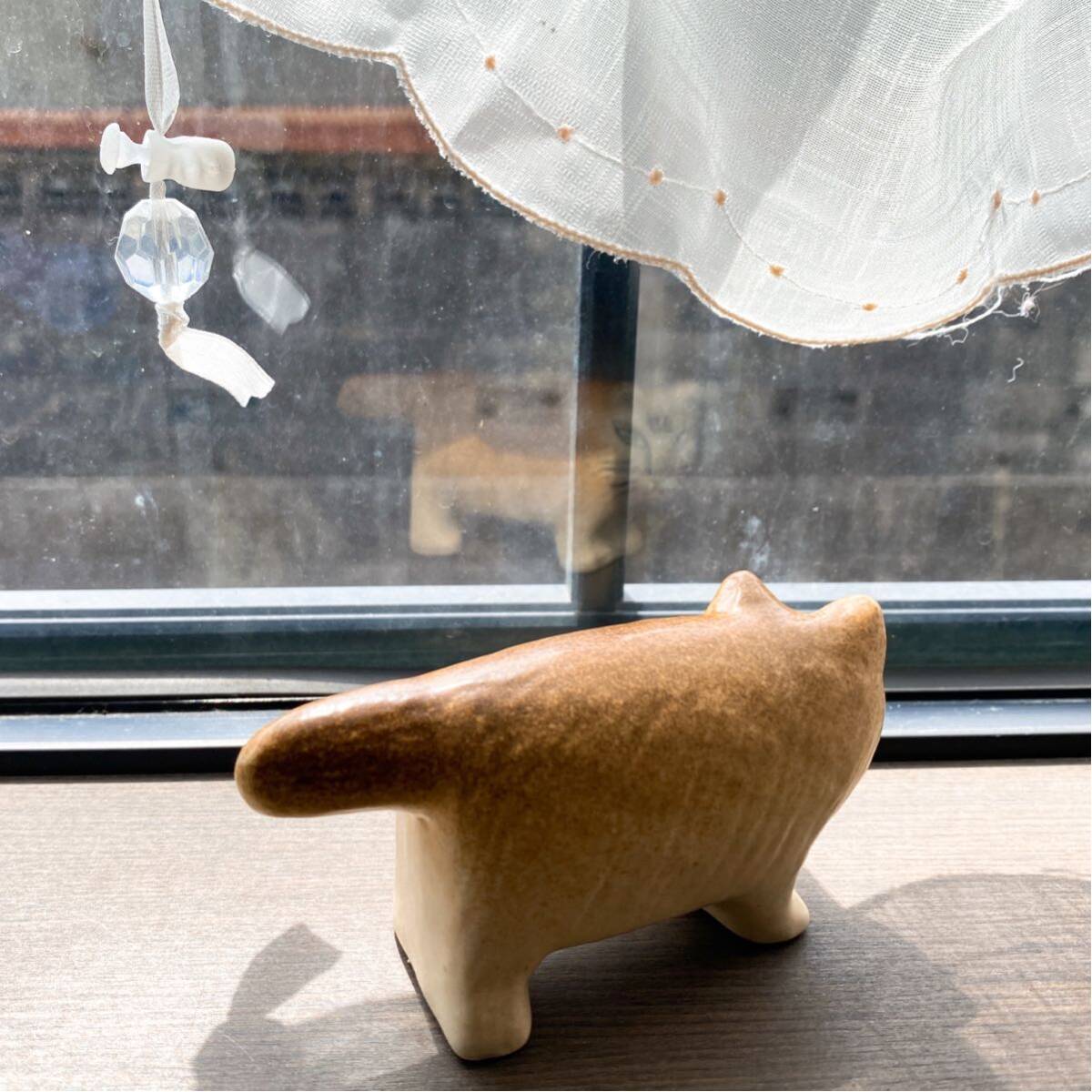 LISA LARSON リサラーソン リサ スウェーデン キャットミカ ブラウン 陶器 猫 made in Sweden 北欧 コレクション オブジェの画像4