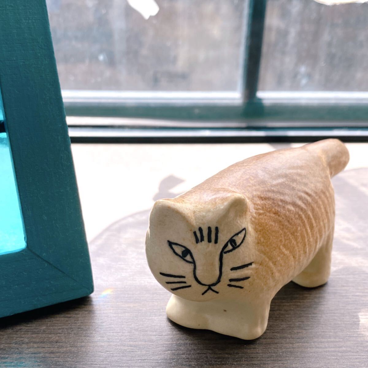 LISA LARSON リサラーソン リサ スウェーデン キャットミカ ブラウン 陶器 猫 made in Sweden 北欧 コレクション オブジェの画像1