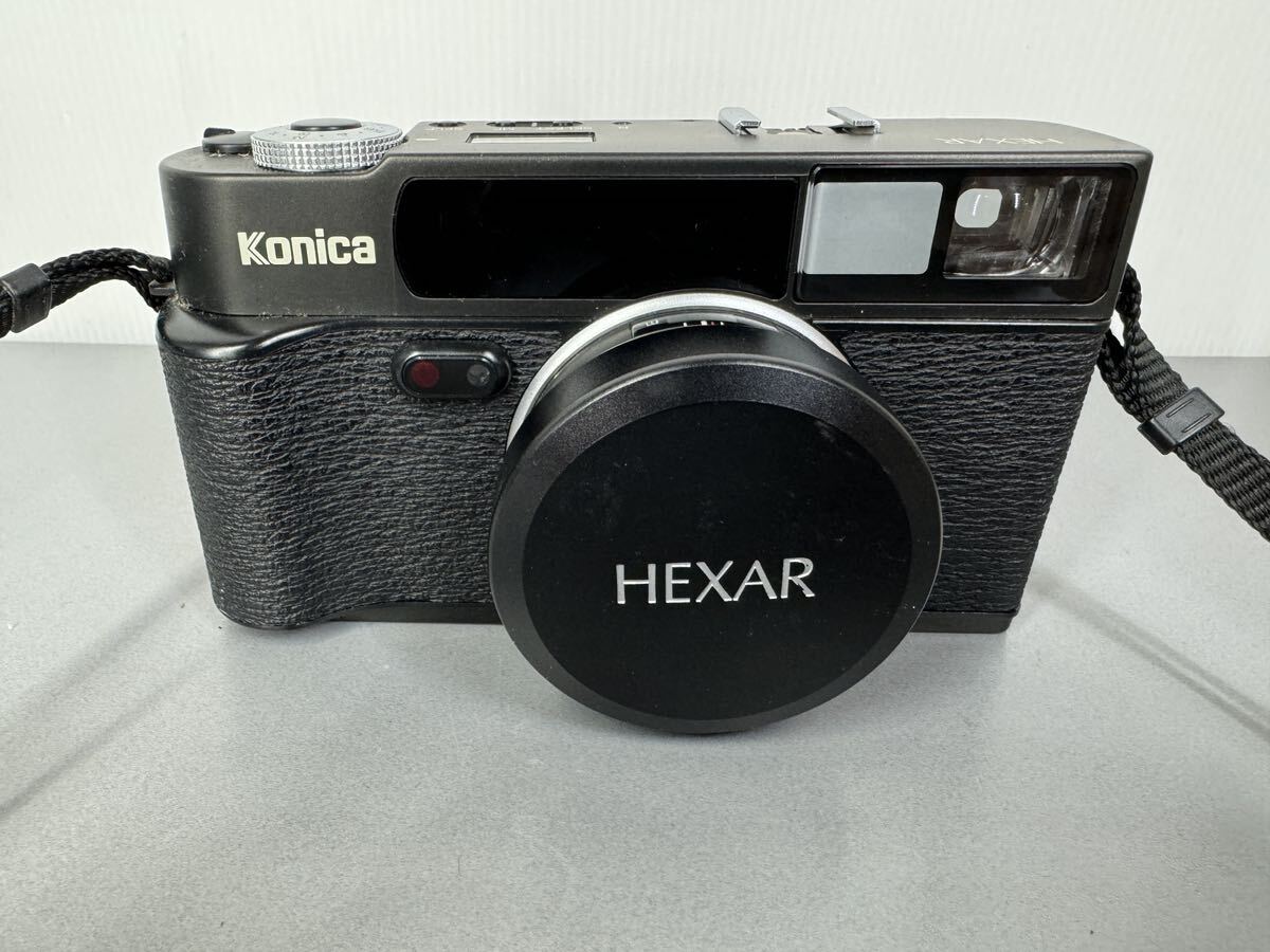 Konica ■ HEXAR 35mm f2.0 ブラック コニカ ヘキサー コンパクト ネックストラップ 通電OK ジャンク