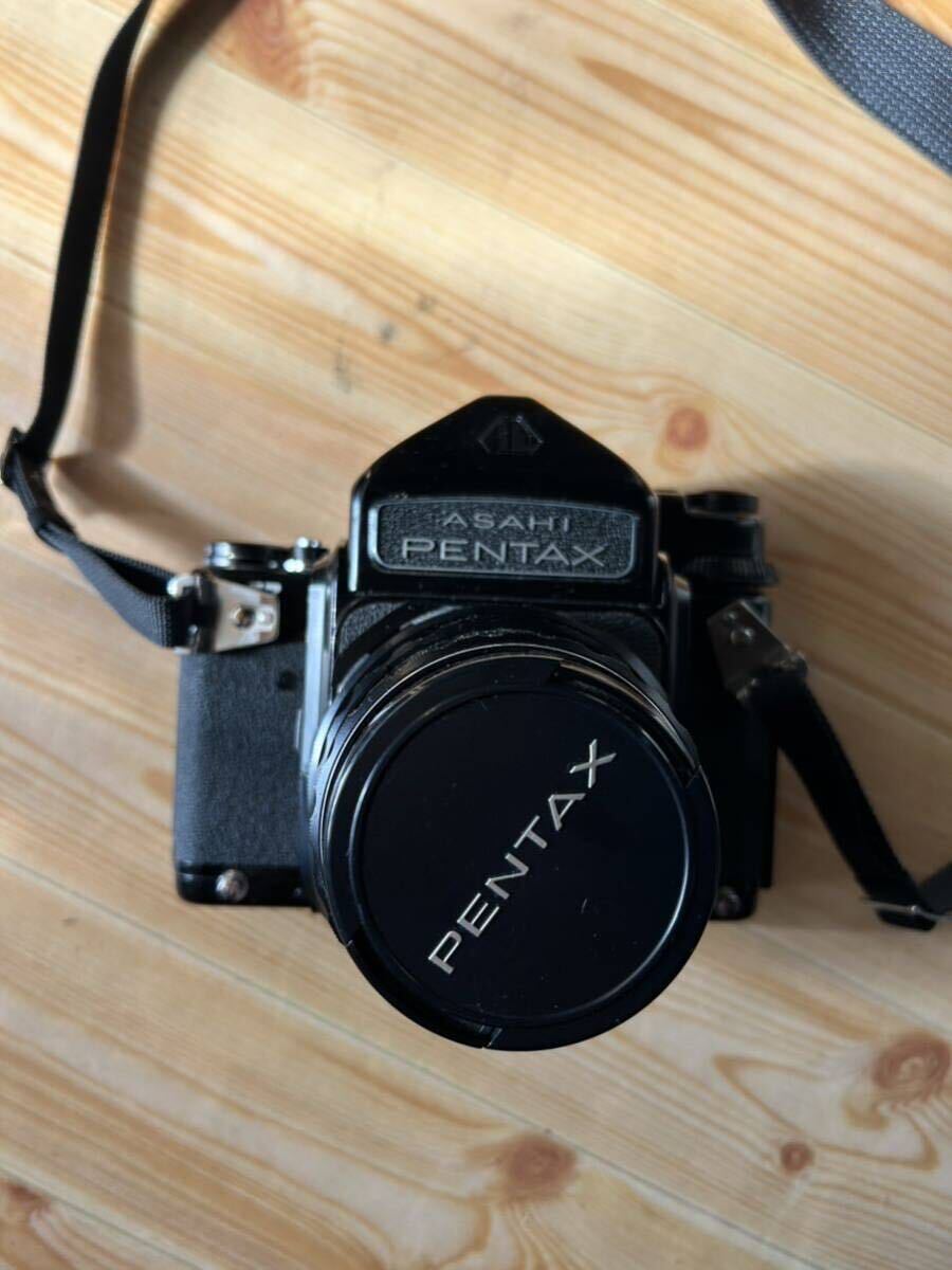 PENTAX 67 Super-Multi-Coated TAKUMAR 6X7 1:2.4/105 フード付 中判カメラフィルムカメラ TTL使用不可_画像2