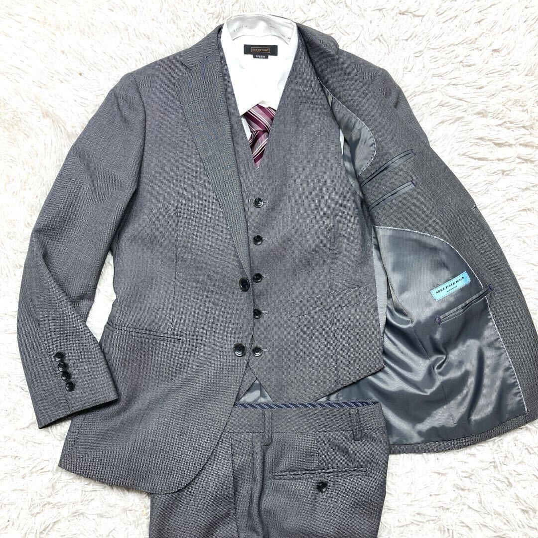  unused class merufi-namelphenia homme suit three-piece setup tailored jacket Italy made kano Nico cloth use M rank gray 