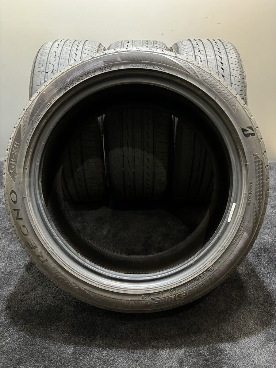 215/45R17 BRIDGESTONE/REGNO GR-XⅡ 19年製 夏タイヤ 4本 ブリヂストン レグノ プリウス 86 (南5-F255)_画像10