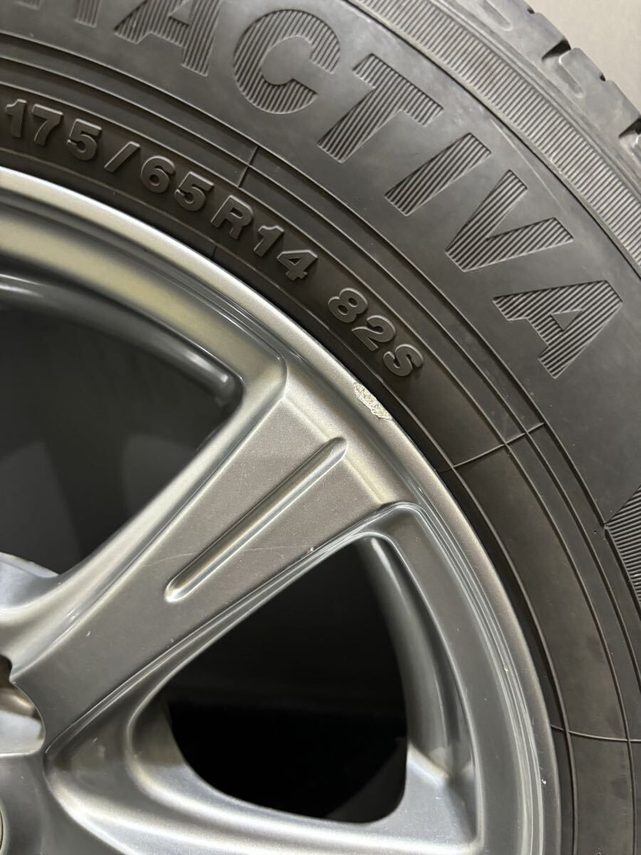 175/65R14 PRACTIVA 20年製 MiLLOUS 14インチ 5.5J ＋40 100 4H 夏タイヤ 4本 ヴィッツ デミオ (南1-F265)_画像4