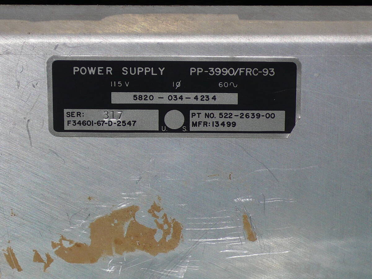 COLLINS コリンズ　PM-2　KWM－2用外部電源　コードに劣化ありますが、動作確認出来ました！_画像5