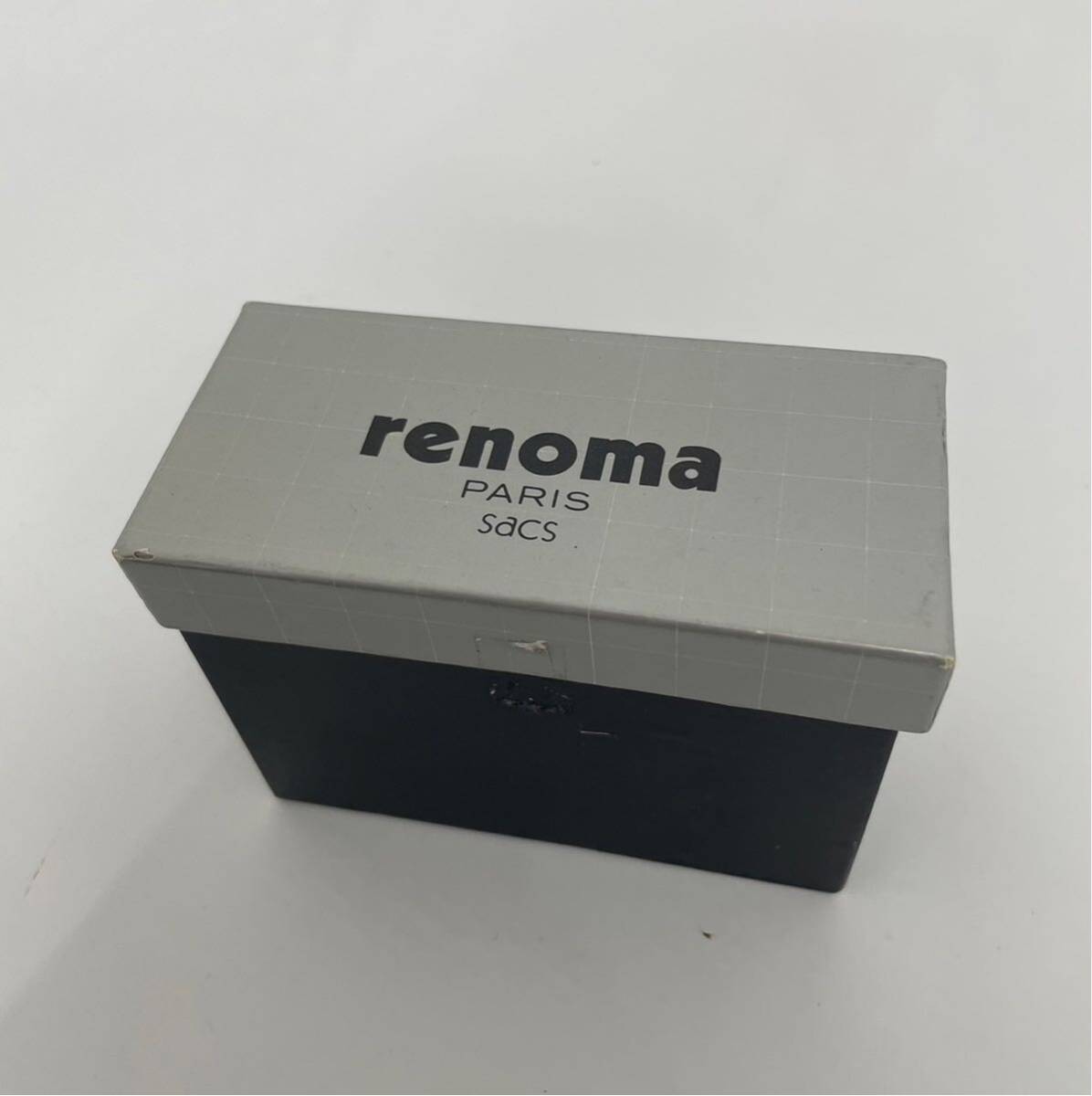 【F0222】renoma レノマ 超ミニバッグ 超ミニポーチ レザー ブラウン系 箱有り 未使用品の画像9