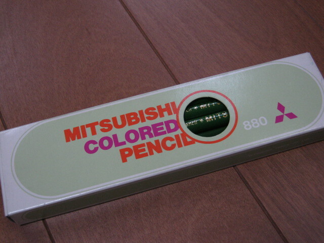 送料230円 三菱 色鉛筆 MITSUBISHI NO.880 12色セット 使用品＋新品みどり色×10本 みつびし鉛筆 uni 色えんぴつ 個人出品 保管品 小学校_画像5