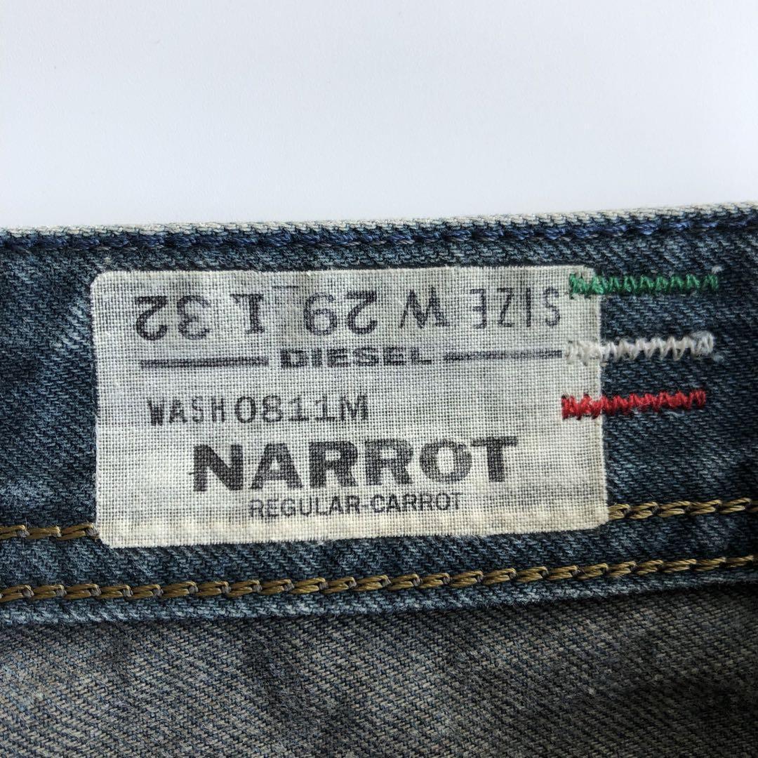 古着 diesel ディーゼル イタリア製 クロップド ジーンズ デニム NARROT w29 ジーパン デザイン_画像7