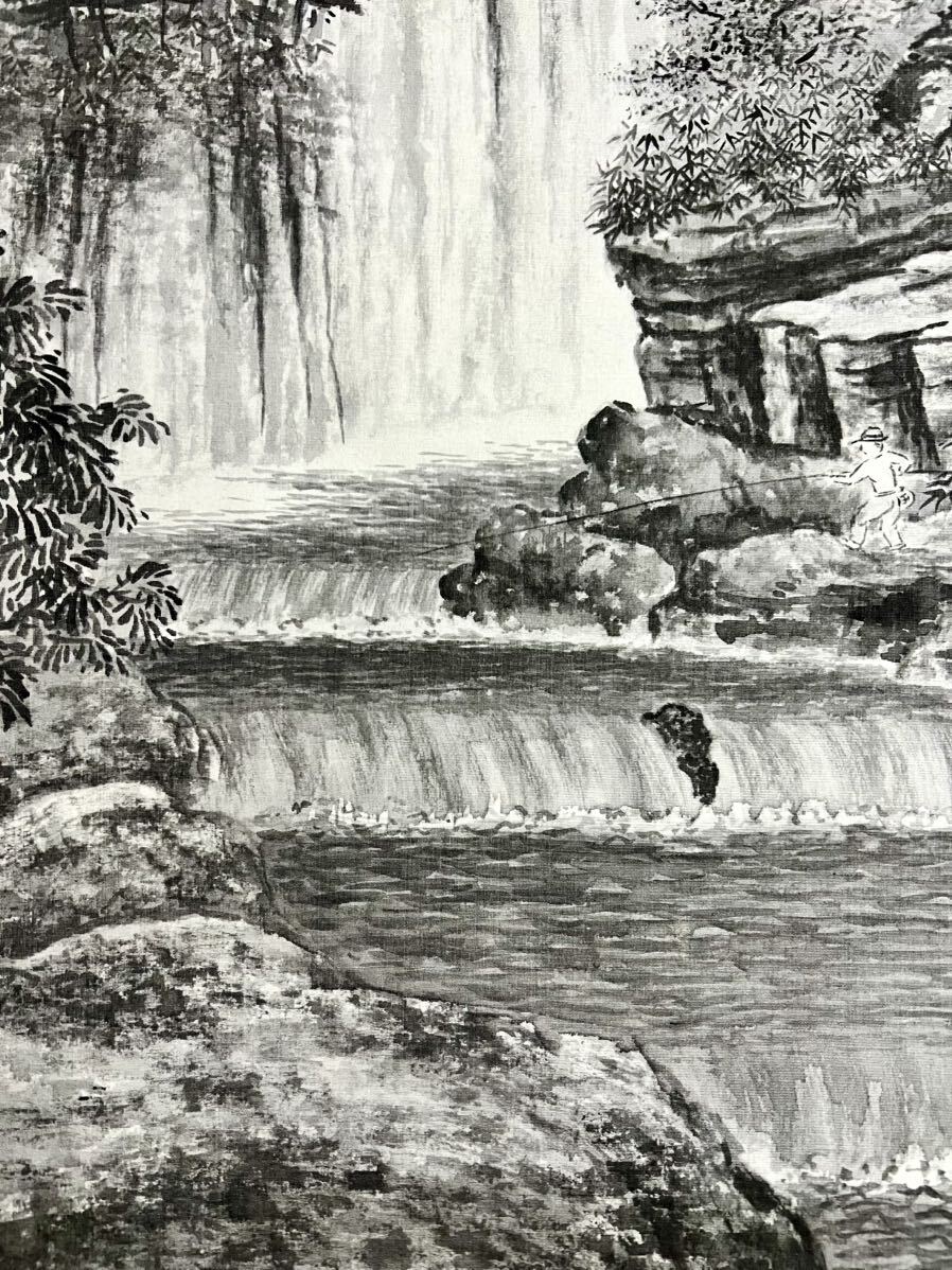 水郷陽春葉月画肉筆水墨画風景画湖沼中国 - 絵画 水郷陽春葉月画肉筆水墨画風景画湖沼中国 - 絵画