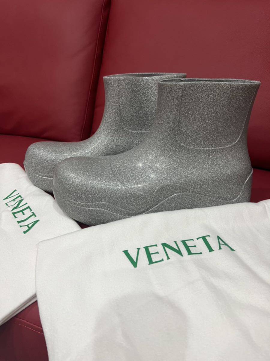 希少 新品 BOTTEGA VENETA パドル ラバー アンクルブーツ レインブーツ