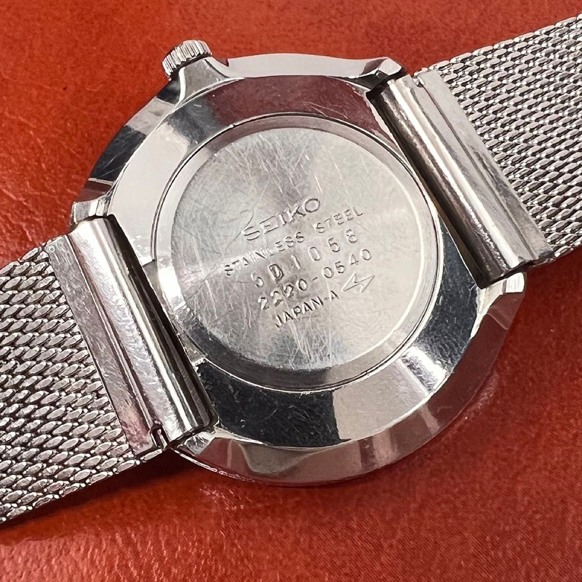 OH済み セイコー シャリオ 千鳥格子文字盤 2220-0540 2針 1975年 薄型手巻き SEIKO CHARIOT