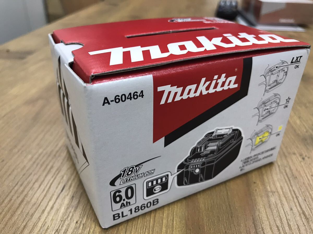 新品未開封送料無料　マキタ リチウムイオンバッテリBL1860B 18V 6.0Ah A-60464 1個_画像1