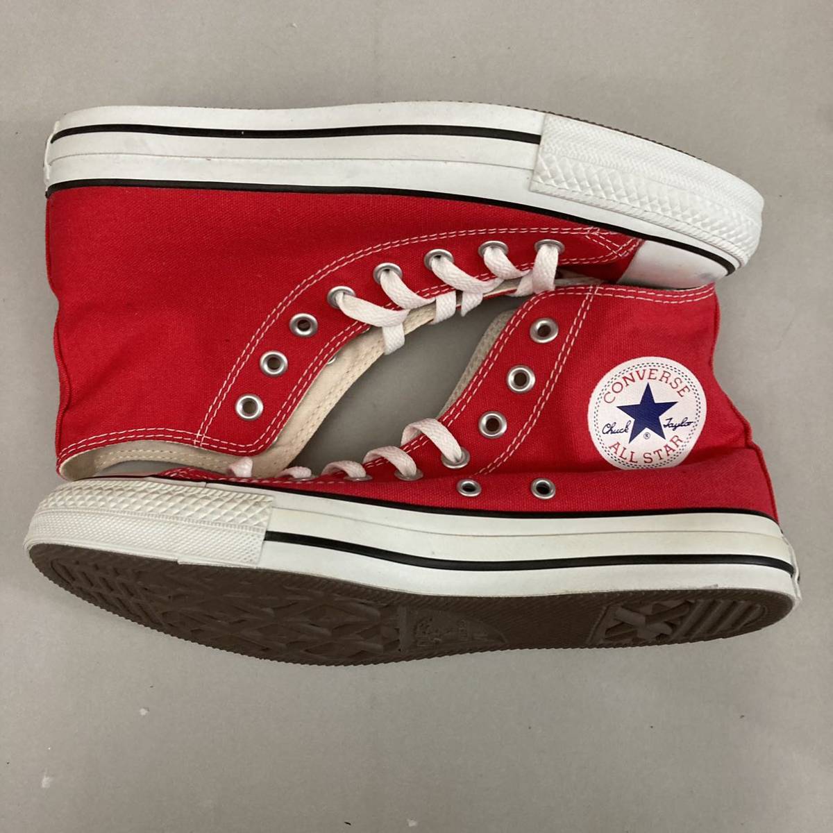 【新品未使用】コンバースCONVERSE オールスター キャンバス地 ハイカット HIGH スニーカー 靴 シューズ 赤 レッド 26.0cm @☆_画像7